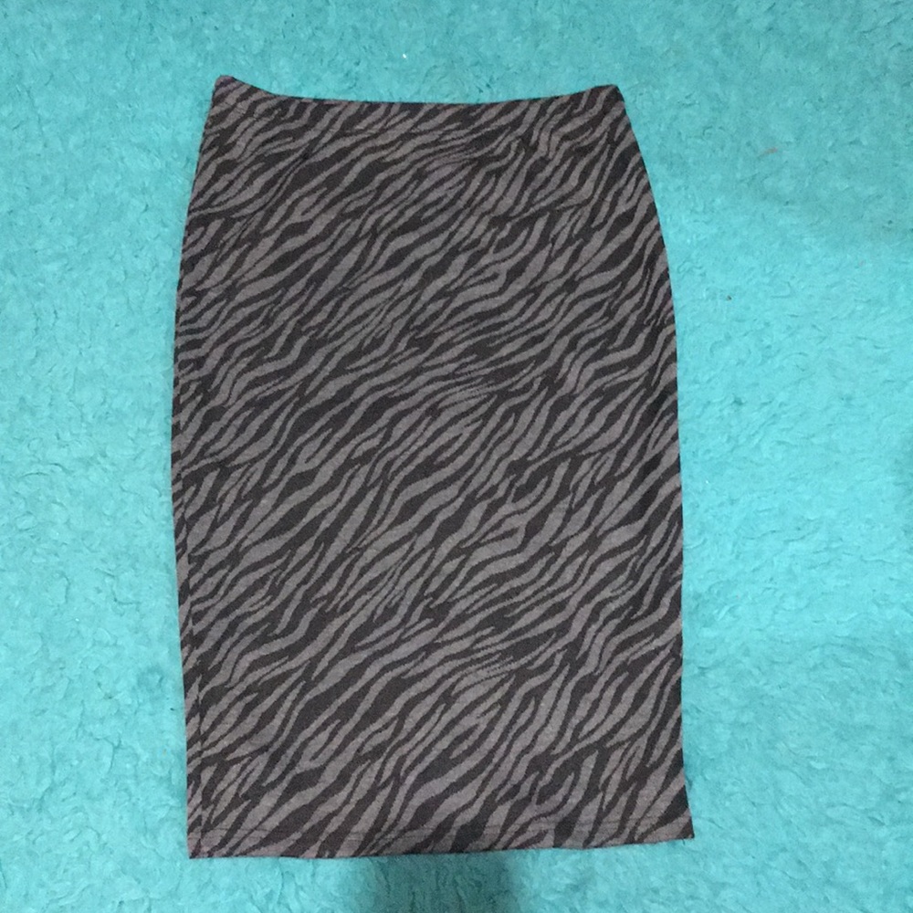 Black and grey zebra pencil skirt!